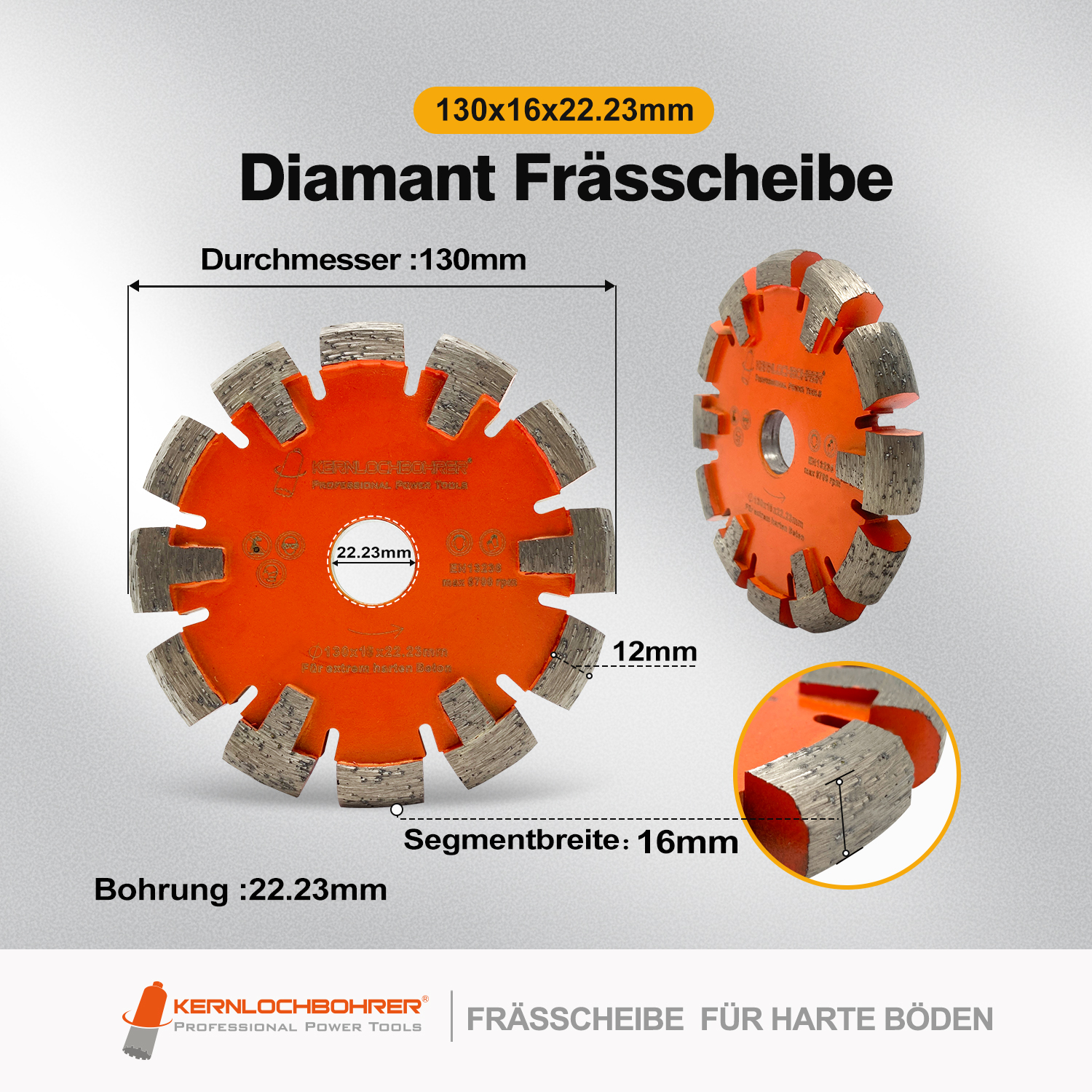 Diamant Komschijf diameter 130mm beton / natuursteen Diamant Komschijf diameter 130mm beton / natuursteen