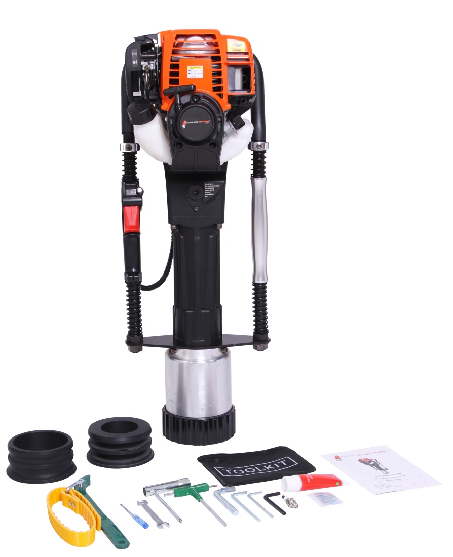 Pfahlramme „Skippy“ mit luftgekühltem 4-Takt-Benzinmotor