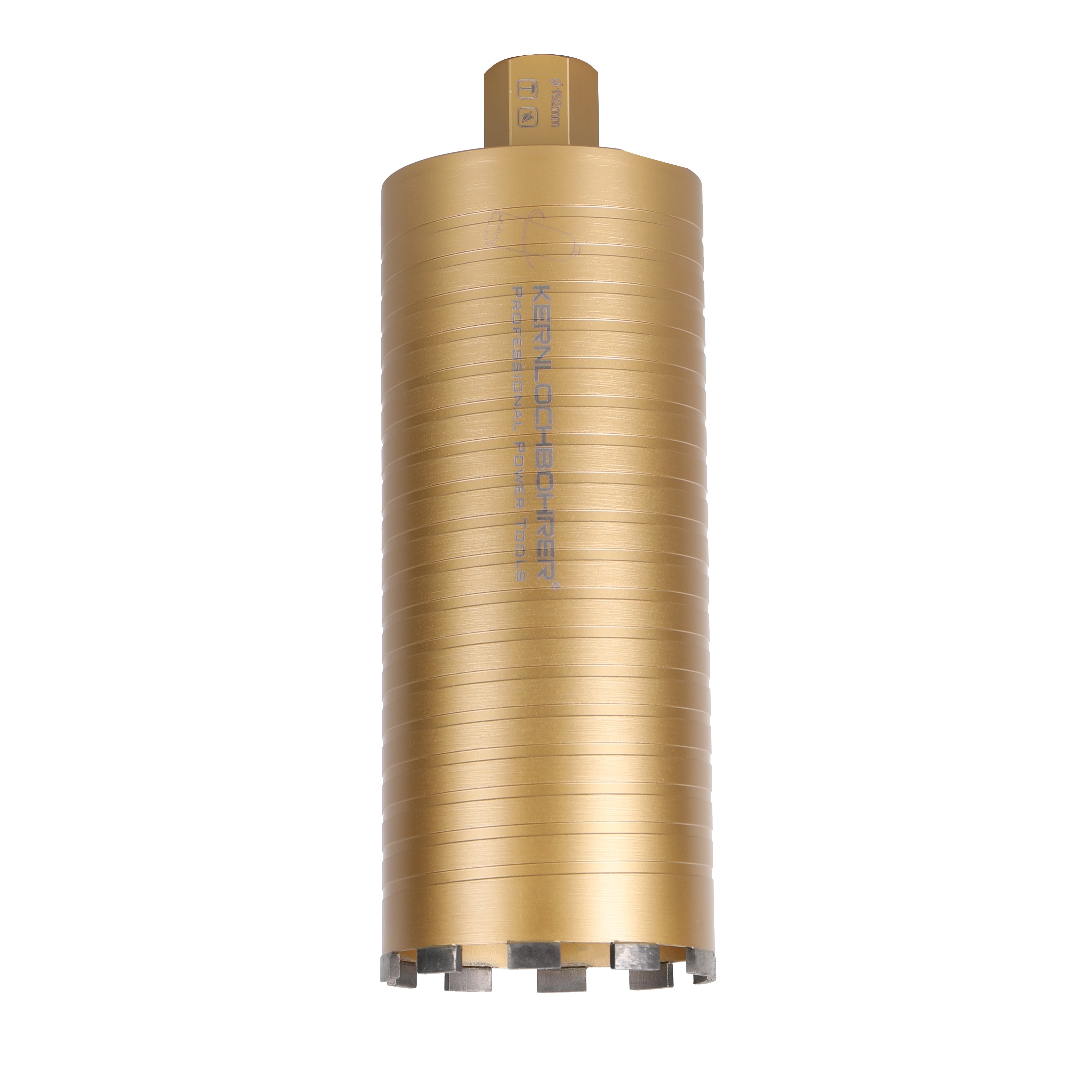 Couronne de forage diamantée à percussion douce Ø 182 mm x 300 mm