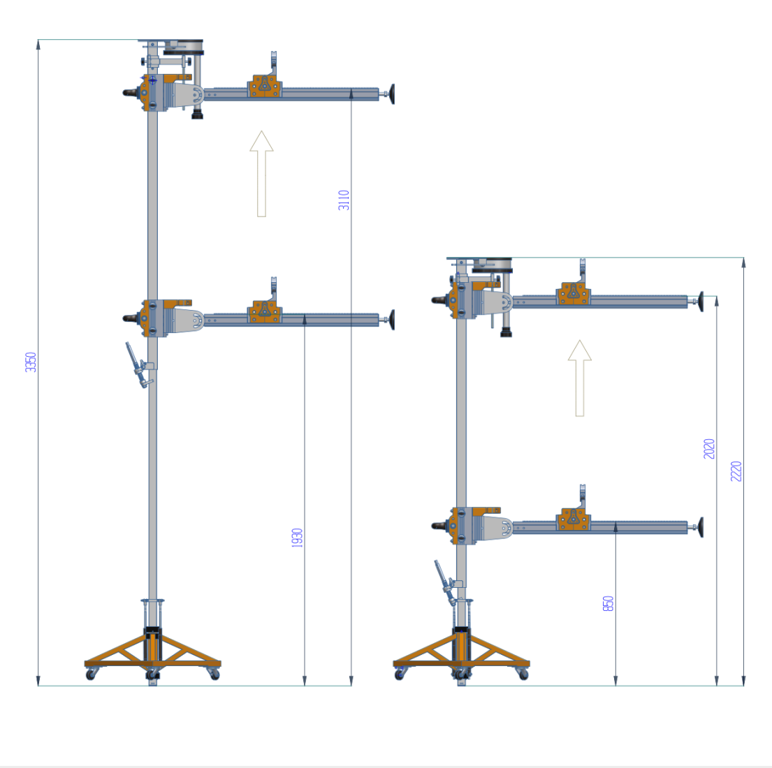 Teleskop-Kernbohrständer TBS-3000/PRO
