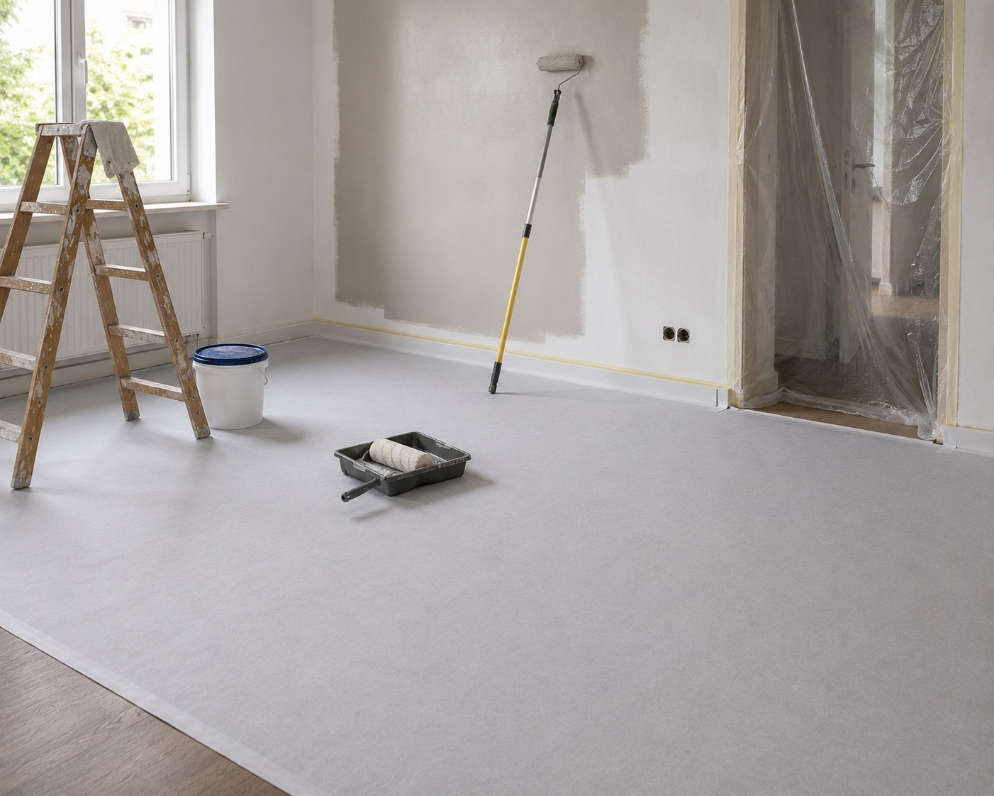Zelfklevend schildersvlies - Afdekvlies wit 160 g/m²