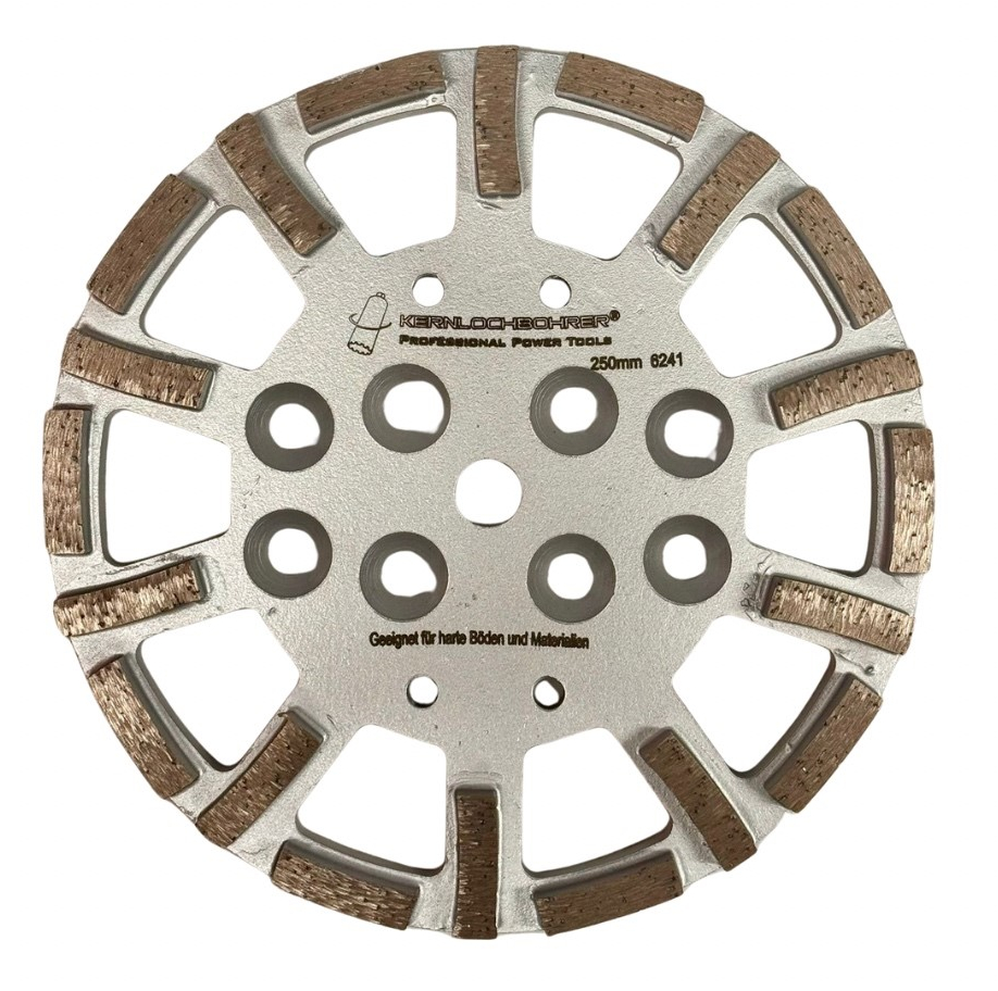 Diamantschleifteller Ø 250 mm für harte Böden mit Körnung #16