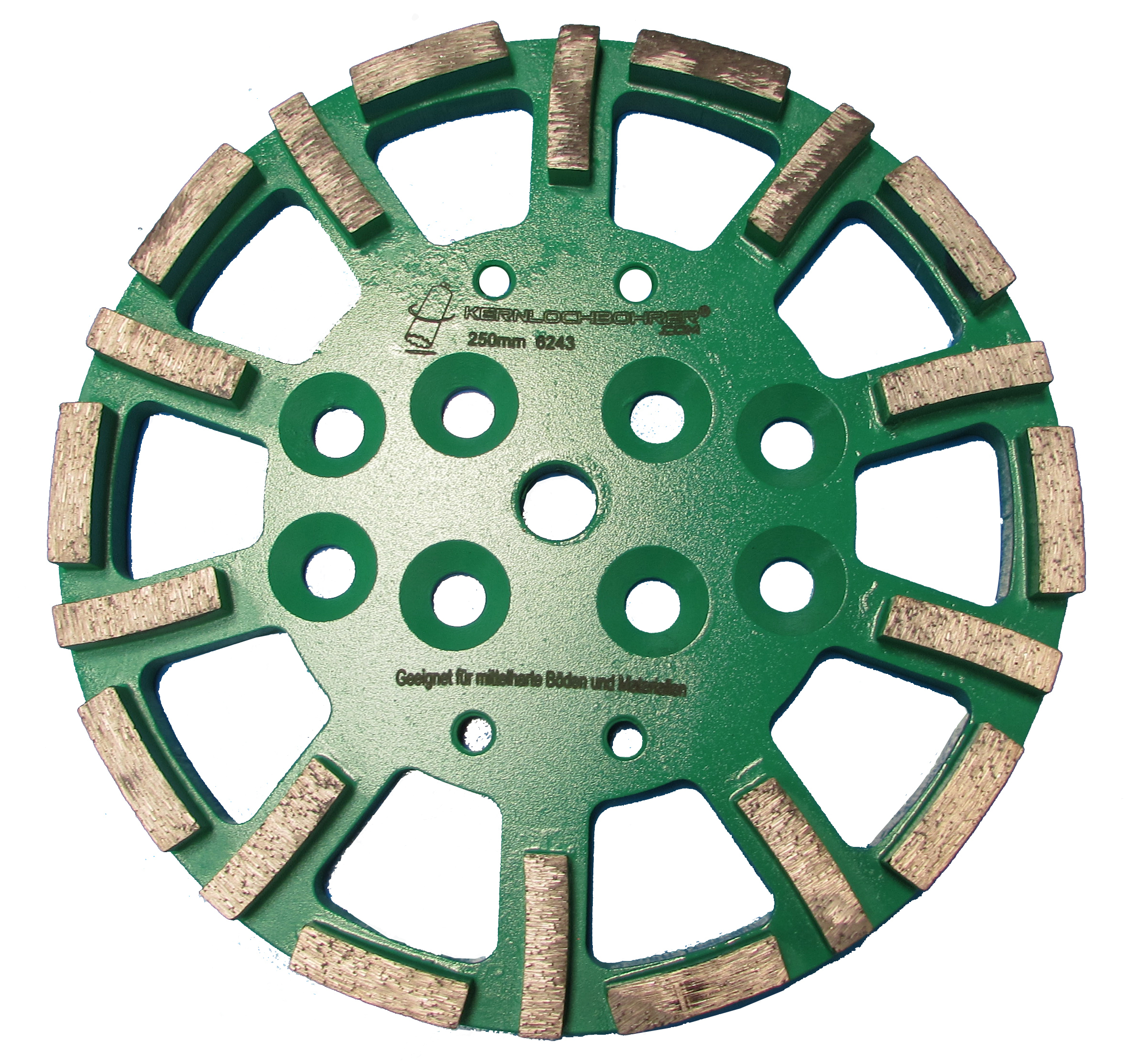 Diamantschleifteller Ø 250 mm für mittelharte Böden mit Körnung #30