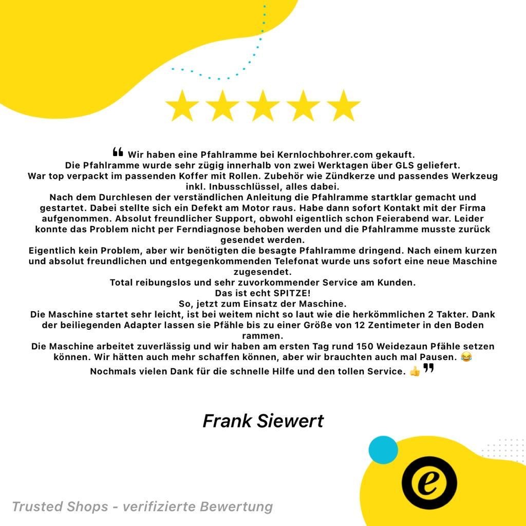 Pfahlramme „Skippy“ mit luftgekühltem 4-Takt-Benzinmotor