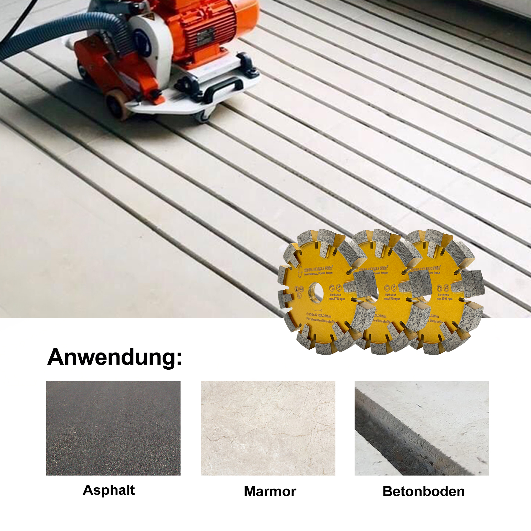 Disco diamantato ECKIG Ø 130 mm 17 mm