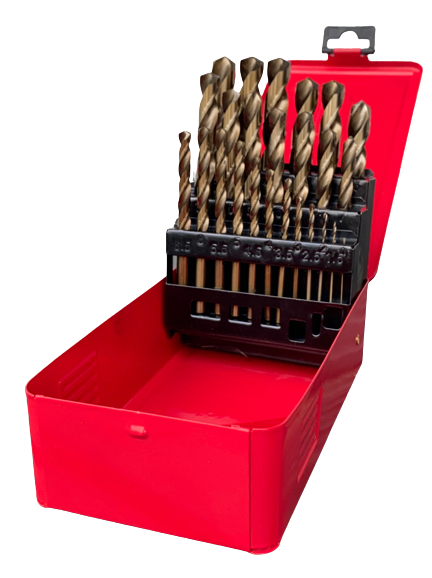 Metallbohrer-Set 19tlg. HSS-CO Titan beschichtet