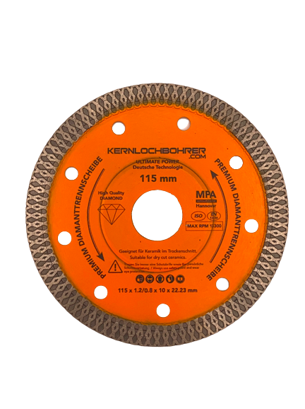 X-Turbo Diamanttrennscheibe für Keramik, Granit, Porzellan, Feinsteinzeug