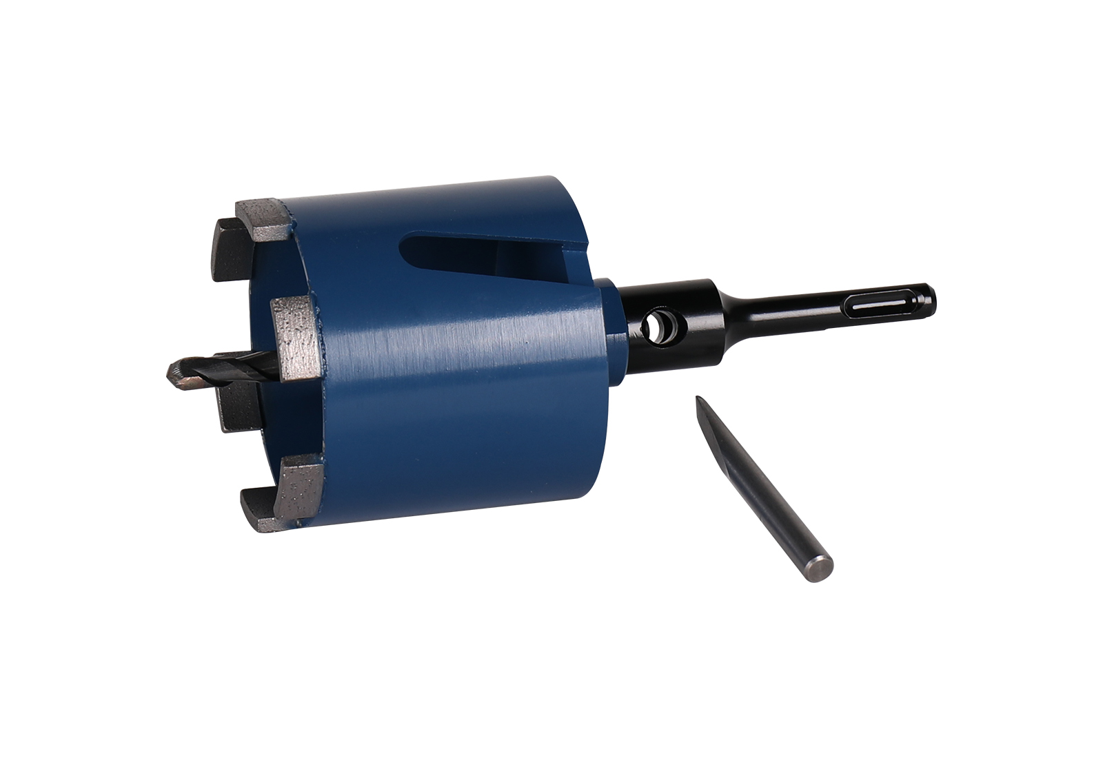 Adapter SDS Plus auf M16 mit Zentrierbohrer 8x120 mm und Treibkeil