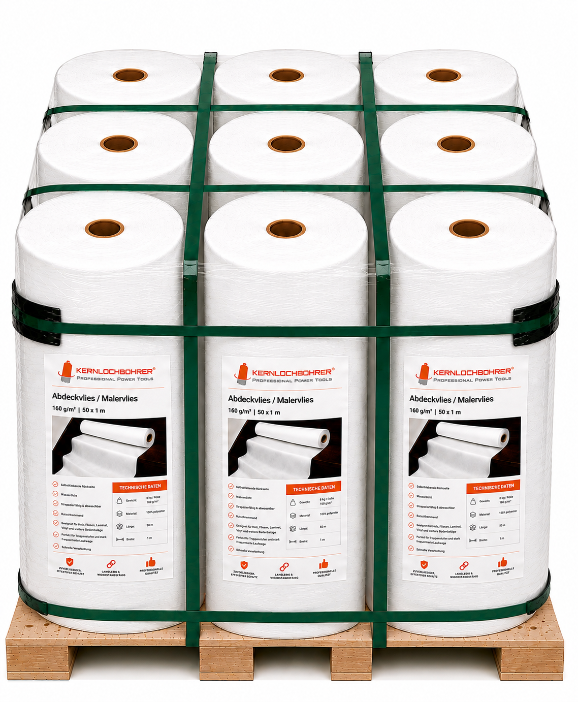 Zelfklevend schildersvlies - Afdekvlies wit 160 g/m²