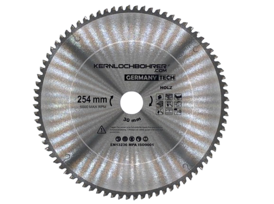 Professional TCT circular saw blade Ø 254 mm / 30 mm 80 teeth for wood 
