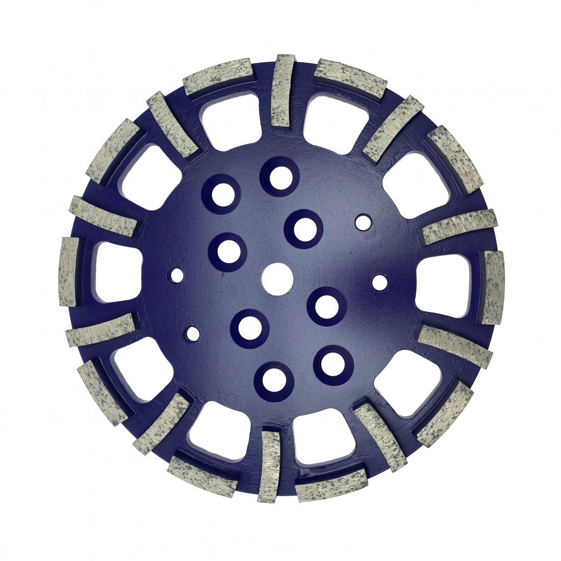 Disco abrasivo diamantato per smerigliatrice per cemento - Diametro: 250 mm  - Per calcestruzzo - Grana 30 - 20 segmenti di molatura